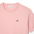 Camiseta Lacoste Crew Neck Premium Cotton Rosa Mulher