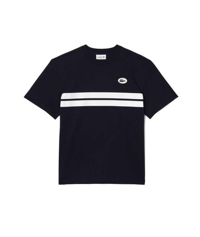 T-shirt Lacoste Col Roulé Homme Bleu Marine