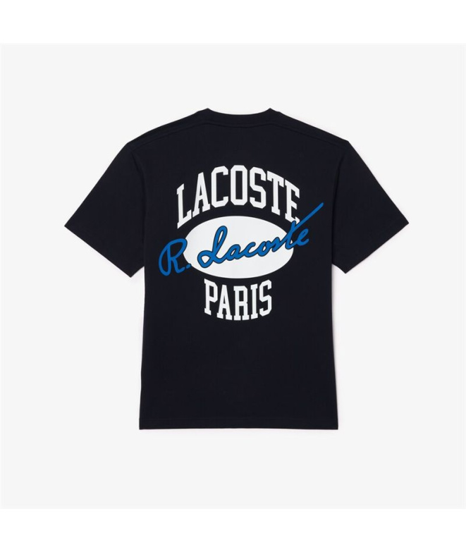 T-shirt Lacoste Col Roulé Homme Bleu Marine