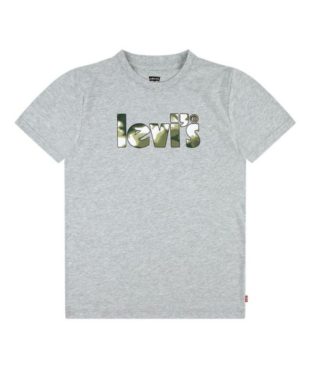 T-shirt Levi's Camo Poster Logo Gray Heather Enfant