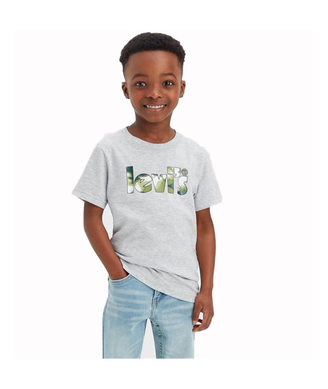 T-shirt Levi's Camo Poster Logo Gray Heather...