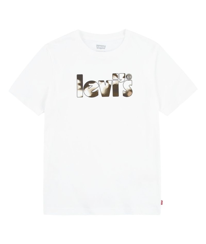 T-shirt Levi's Camo Poster Logo Bright Blanc...