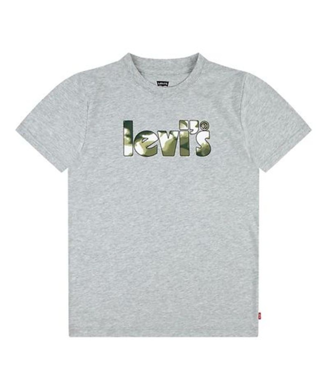 Camiseta Levi's Camo Poster Logo Gray Heather...