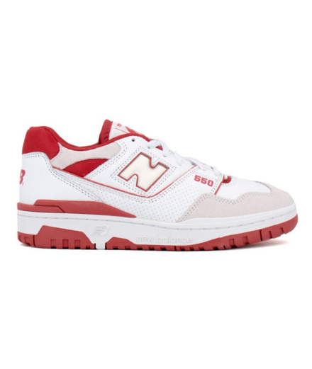 Baskets New Balance 550 Blanches Homme Blanc/Rouge
