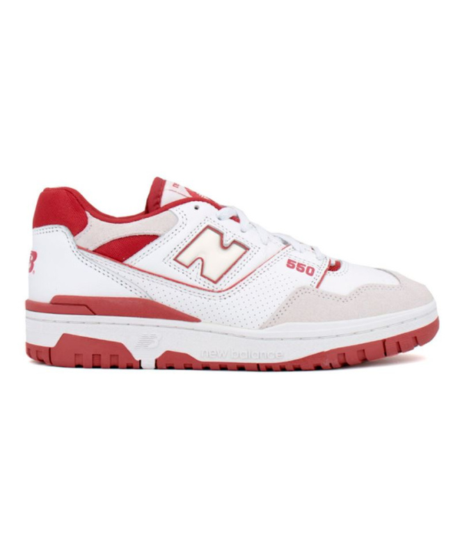 Baskets New Balance 550 Blanches Homme Blanc/Rouge