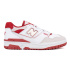 Baskets New Balance 550 Blanches Homme Blanc/Rouge