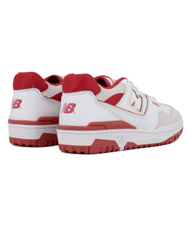 Baskets New Balance 550 Blanches Homme Blanc/Rouge