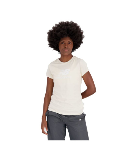 Camiseta New Balance Essentials Blanco Mujer
