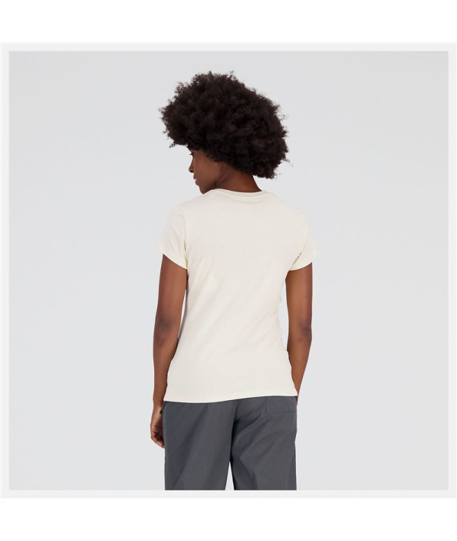 T-shirt New Balance Essentials Blanc Femme