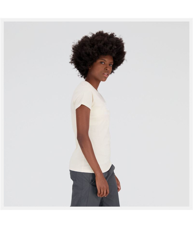T-shirt New Balance Essentials Blanc Femme