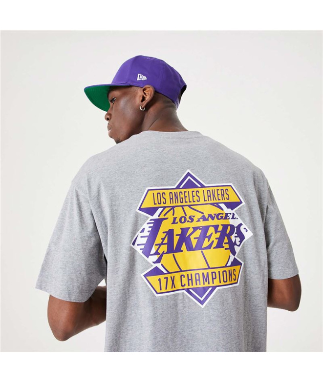 Camiseta New Era Championship LA Lakers Cinza...