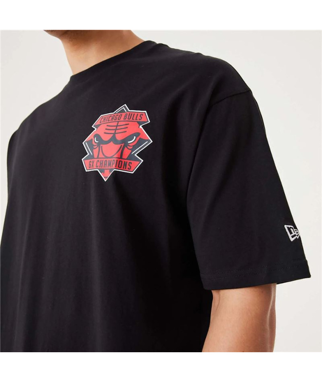Maillot New Era Championship Chicago Bulls Noir...