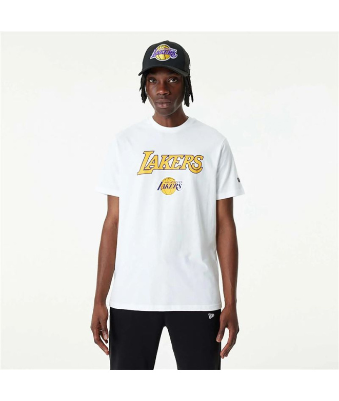 Camiseta New Era NBA LA Lakers Branca Homem