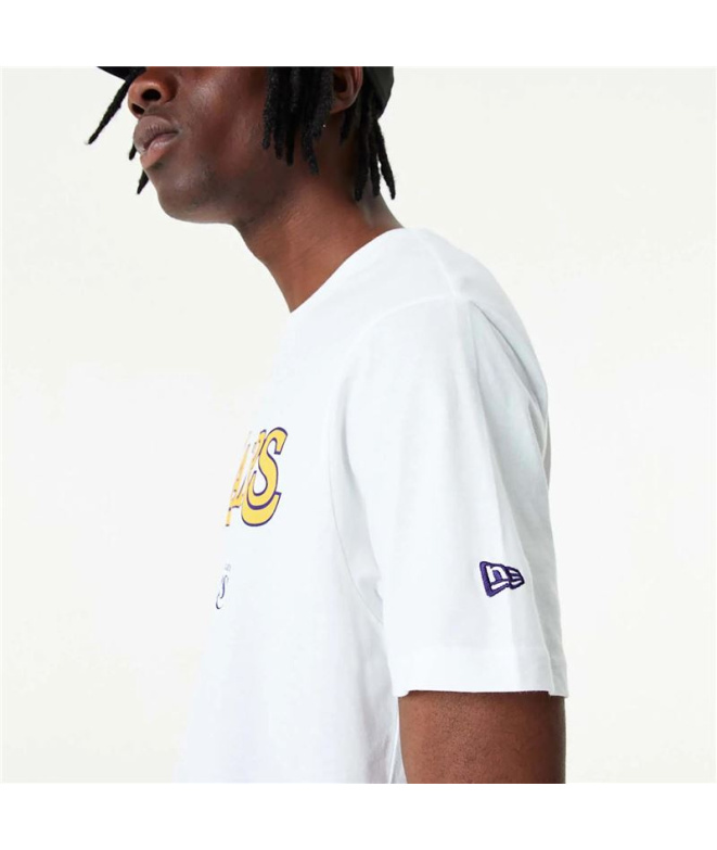 Camiseta New Era NBA LA Lakers Branca Homem