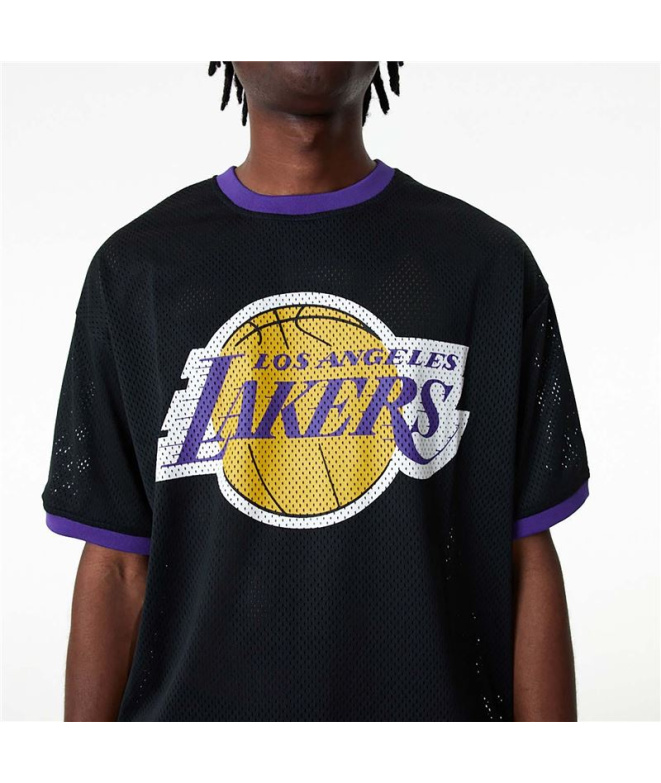 Camiseta New Era NBA Mesh LA Lakers Preto Homem