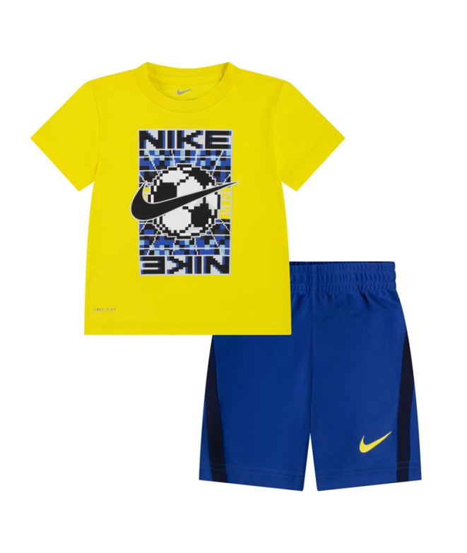 Conjunto Nike Df Icon Short Amarelo Criança