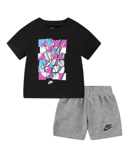 Conjunto Nike Nsw Add Ft Short Cinzento Criança