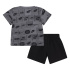 Conjunto Nike Sportswear Club Aop Short Set Menino Negro