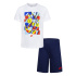 Conjunto Nike Nsw Add Ft Short Azul Menino