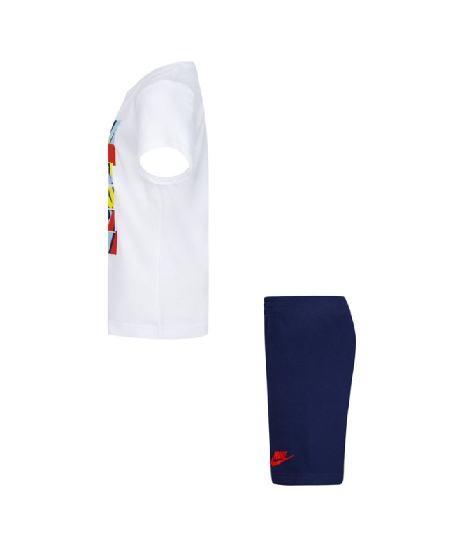 Conjunto Nike Nsw Add Ft Short Azul Menino