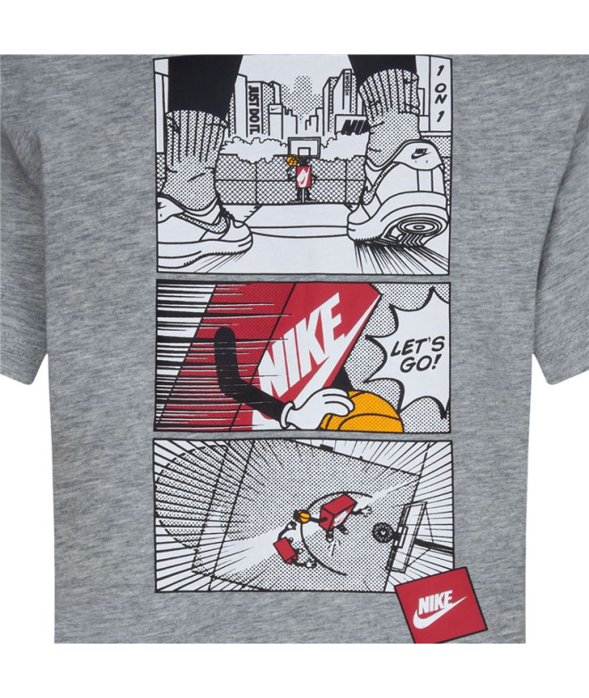 Camiseta Nike Icons Of Play Ss Gris Niño
