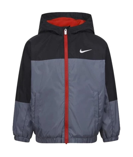 Casaco Nike Forrado com Fleece Tecido Criança Cinzento