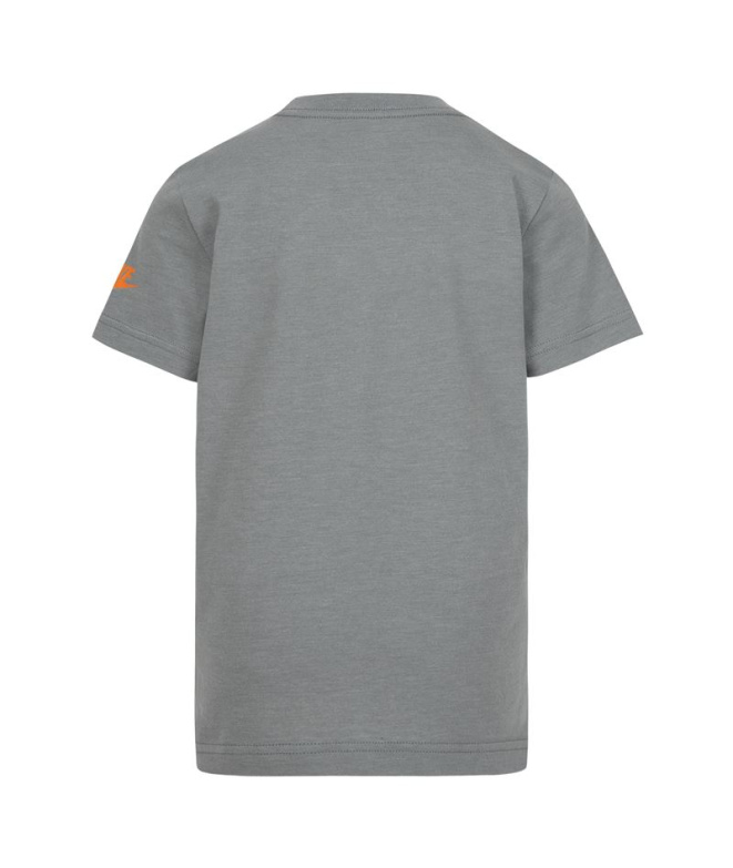 Camiseta Nike Futura Micro Text Menino Cinzenta