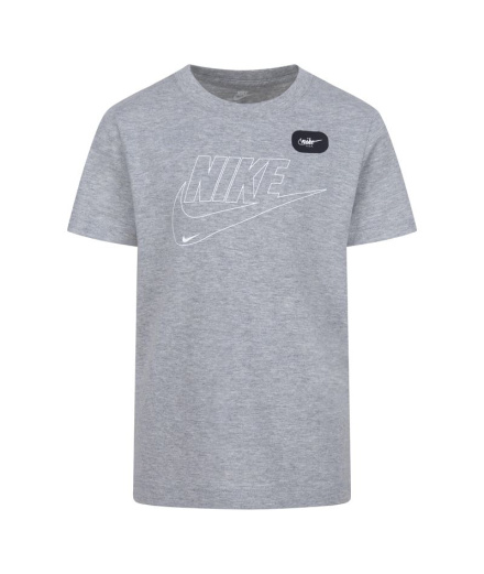 Camiseta Nike Club+ Futura Menino Cinzenta