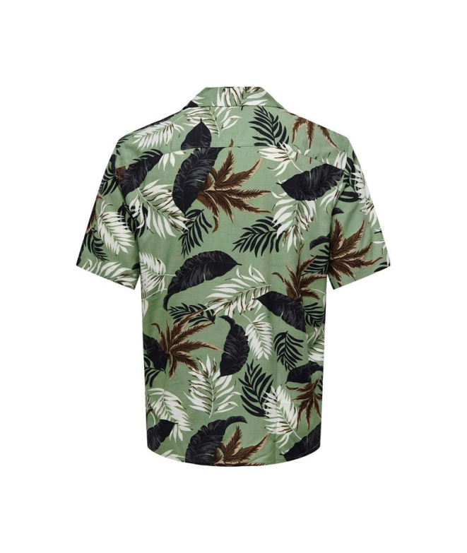 Camisa Only & Sons Corte Regular Gola Cubana...