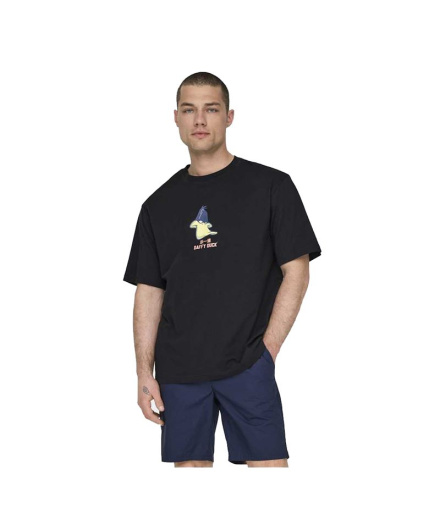 Camiseta Only & Sons Onslooney Rlx Black Homem