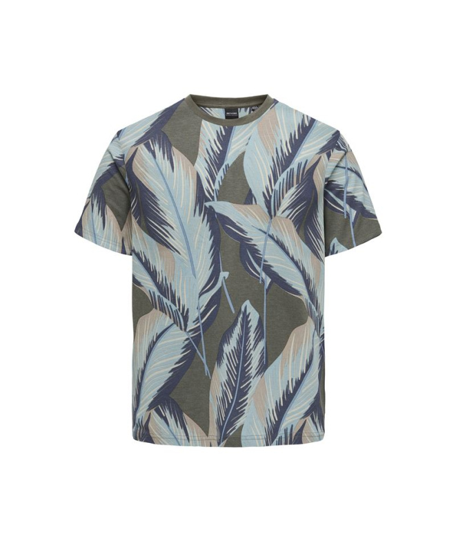 Camiseta Only & Sons Onskobe Reg Banana Leaf...