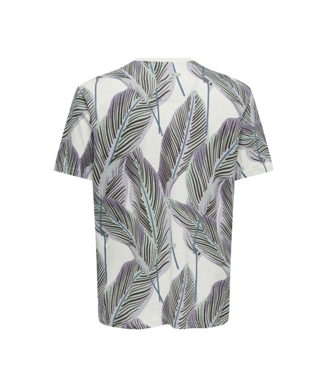 Camiseta Only & Sons Onskobe Reg Banana Leaf...