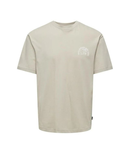T-shirt Only & Sons Onskylan Rlx Icon Silver Lining Homme...