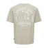Camiseta Only & Sons Onskylan Rlx Icon Silver Lining Homem Bege