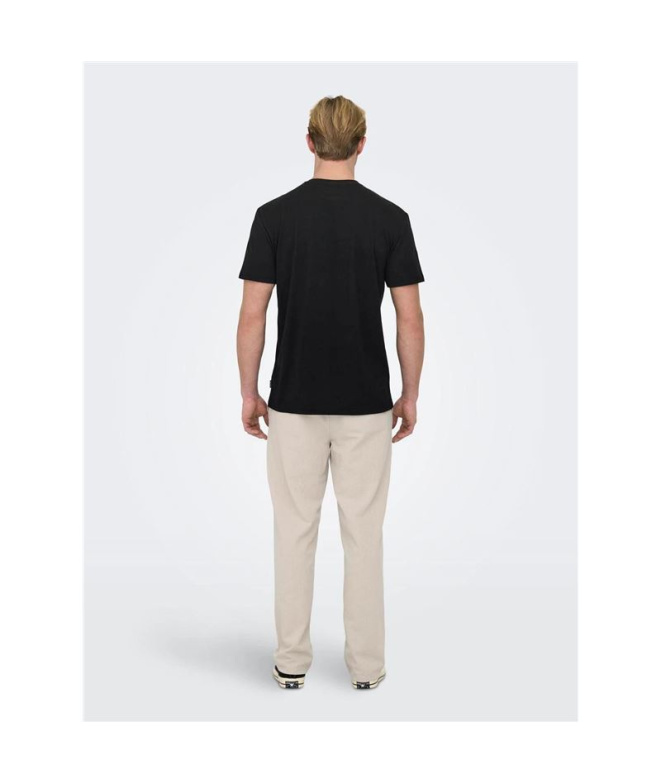 Camiseta Only & Sons Onskolton Reg Beach Negro...