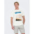 T-shirt Only & Sons Onskolton Reg Beach Blanc Homme