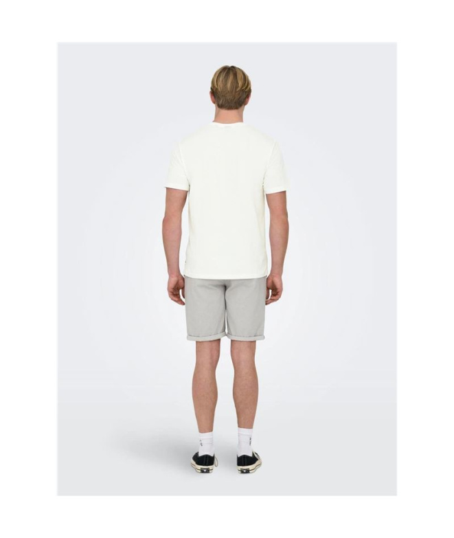 Camiseta Only & Sons Onskolton Reg Beach Blanco...