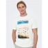 T-shirt Only & Sons Onskolton Reg Beach Blanc Homme
