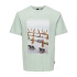 T-shirt Only & Sons Onskolton Reg Beach Surf Noir Homme