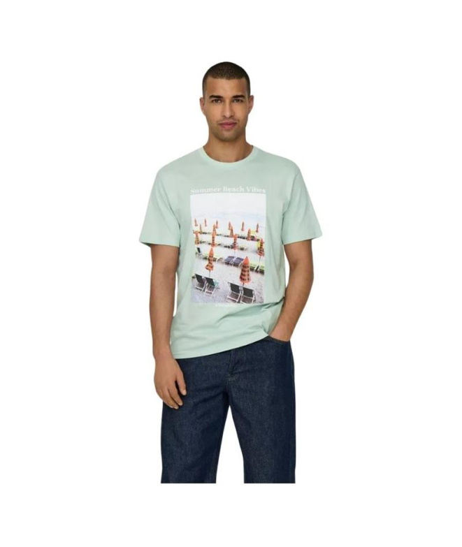 Camiseta Only & Sons Onskolton Reg Beach Surfar...