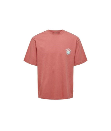 Camiseta Only & Sons Onskasen Rlx Dusty Cedar Homem