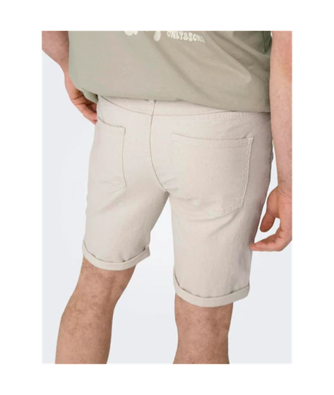 Pantalon Only & Sons Onsply Ecru 9296 Ecru Homme