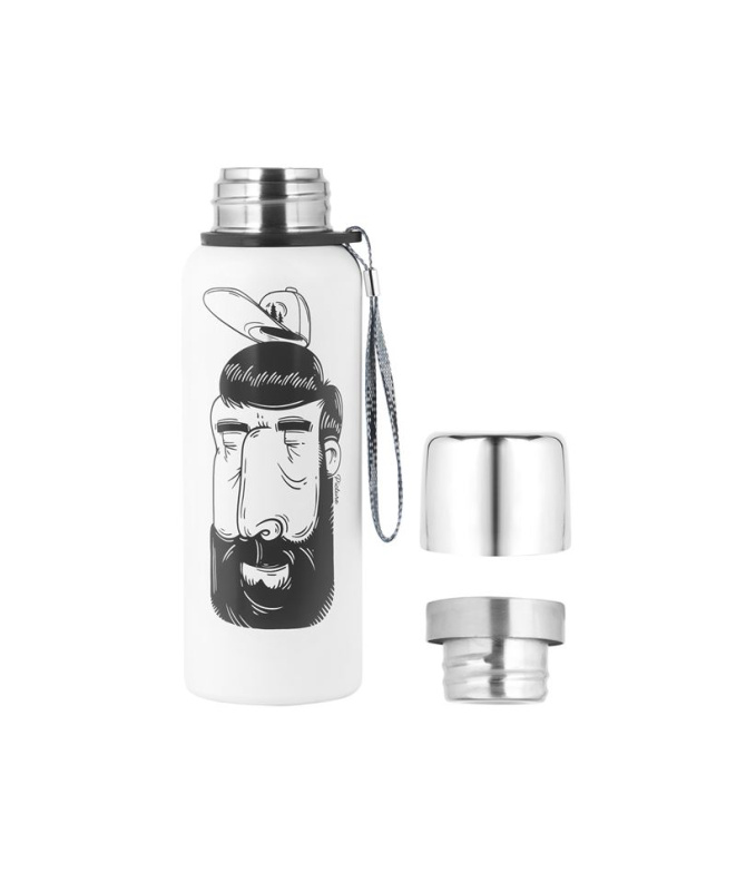 Garrafa Picture Campei Preto Mudança Climática