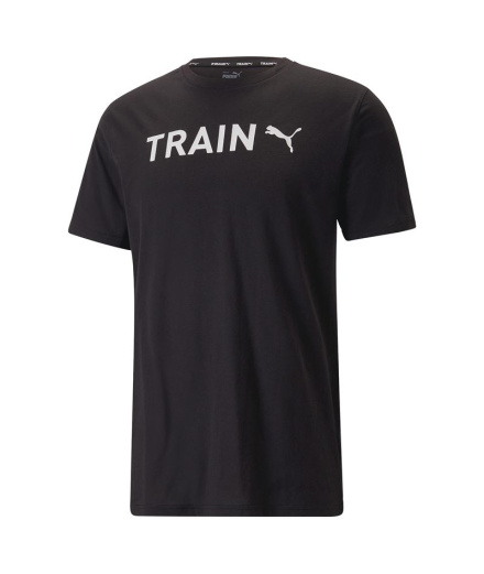 Camiseta de Fitness Puma Graphic Tr Homem Black