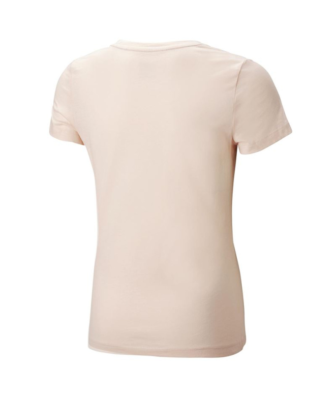 T-shirt Puma Ess Logo Fille Rose