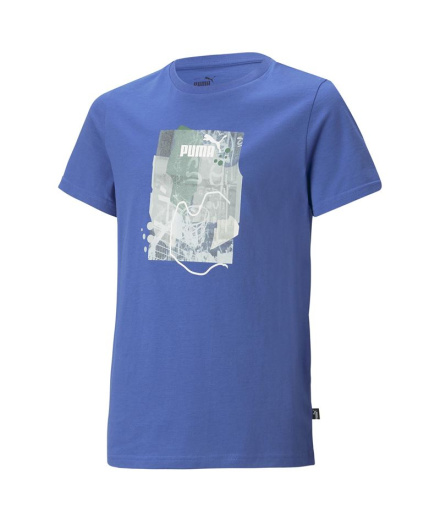 Camiseta Puma Essentials+ Street Art Grap Menino Royal...