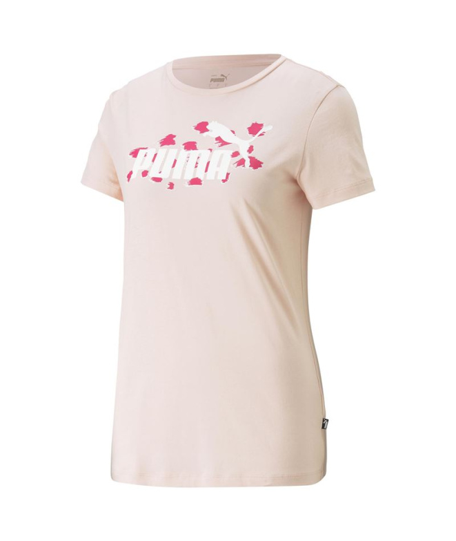 Camiseta Puma Ess+ Animal Mulher Rose Dust
