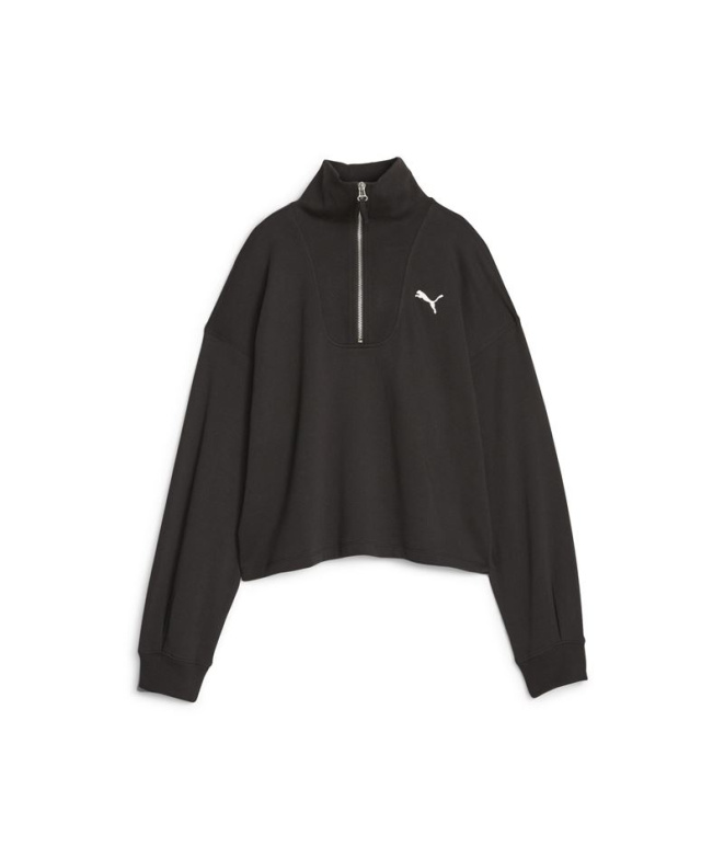 Moletom Puma Her High-Neck Hz Mulher Preto