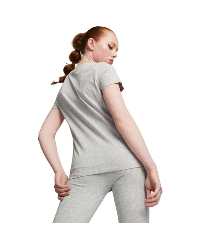 Camiseta Puma Squad Graphicc Tlight Gray Hea Mujer