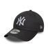Gorra New Era 9FORTY de la liga MLB de los Yankees de Nueva York Carbón